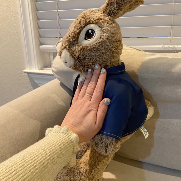 Peter Rabbit Plush Stuffed Animal  Beatrix Potter  Brown  Blue Jacket 22 ‘´ - Picture 4 of 5